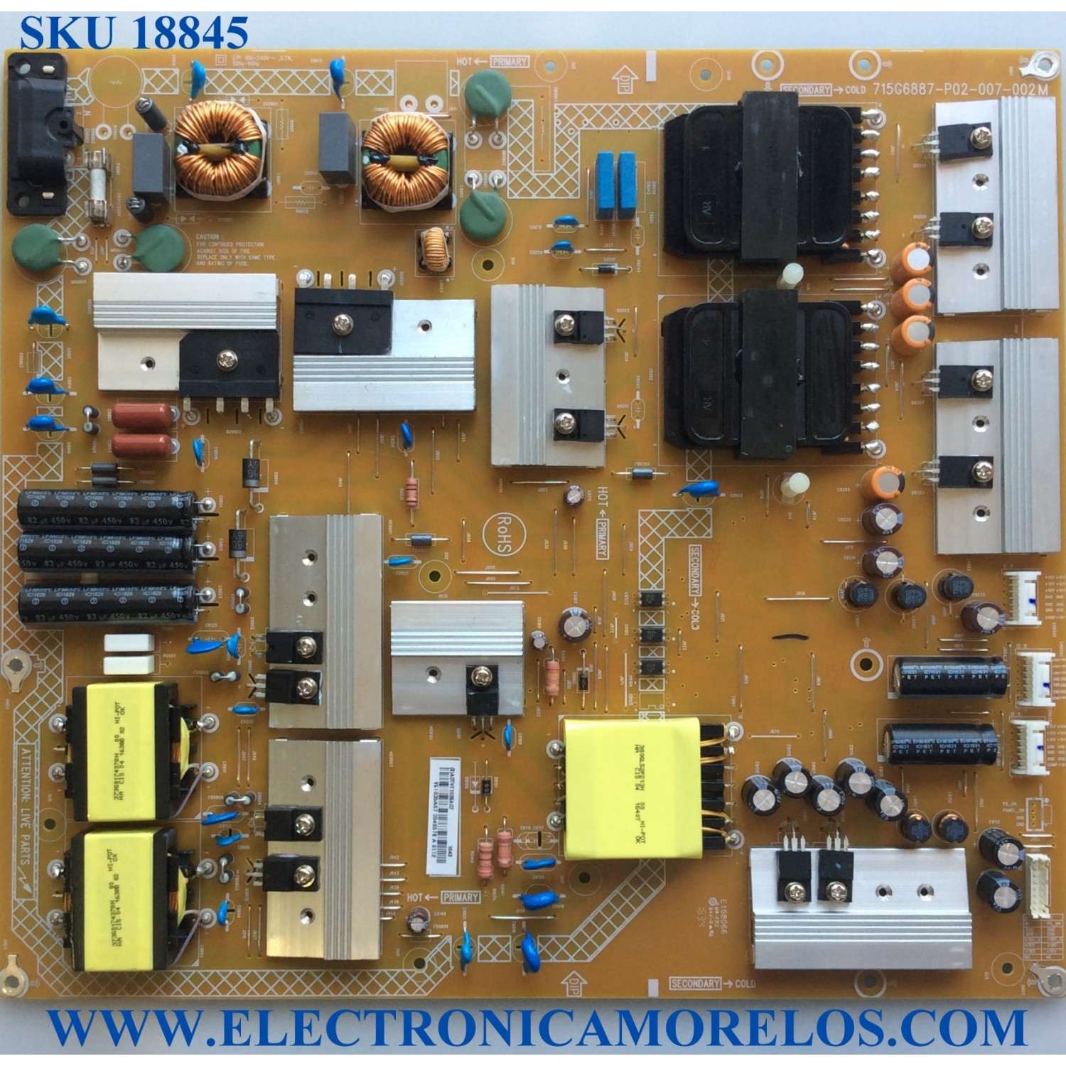 FUENTE DE PODER / SHARP / VIZIO ADTVE1035AG7 / 715G6887-P02-007-002M / E168066 / PANEL T650QVF06.1 / MODELOS LC-65P600J / P65-C1